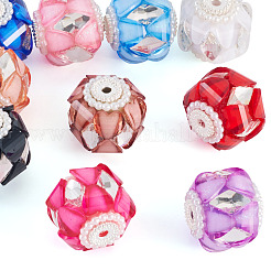 10Pcs 10 Colors Transparent Acrylic Beads&nbsp;CLAY-TA0002-07