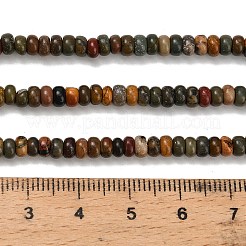Natural Picasso Jasper/Polychrome Jasper Beads Strands&nbsp;G-L635-A38-4x2mm