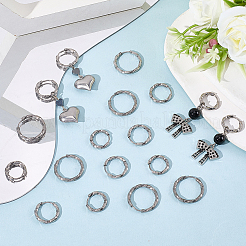 18Pcs 3 Styles 316 Stainless Steel Twist Hoop Earrings&nbsp;EJEW-SC0001-82