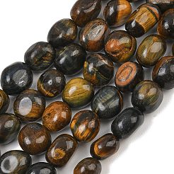 Dyed Natural Yellow Blue Tiger Eye Beads Strands&nbsp;GG-CBA787B-A25