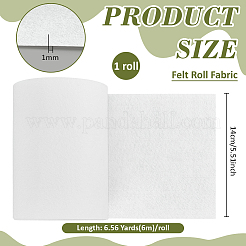 フェルトロール生地  DIY工芸品  ホワイト  140x1mm  6 m /ロール&nbsp;DIY-WH0308-794A-01