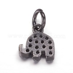 Brass Micro Pave Cubic Zirconia Pendants&nbsp;ZIRC-K070-42