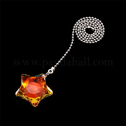 Star Glass Charms Ceiling Fan Pull Chain Extenders&nbsp;HJEW-TAC0162