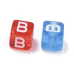 Spray Painted Transparent Acrylic Beads&nbsp;MACR-K365-07B