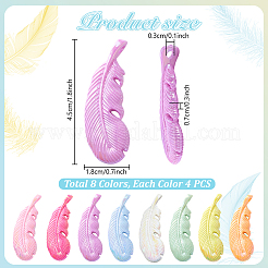 32Pcs 8 Colors Electroplated Plastic Pendants&nbsp;DIY-PH0031-90