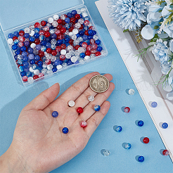 280Pcs 7 Colors Mixed Styles Crackle Glass Beads&nbsp;GLAA-SC0003-47