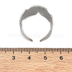 テクスチャード加工の樹皮 304 ステンレススチール製カフリング部品  カン付き  ステンレス鋼色  22mm  穴：3x2mm  19mm&nbsp;SA-CBA45D5-12P