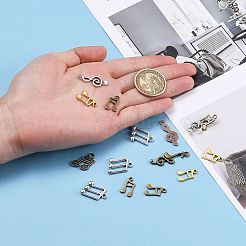 合金のチベット風チャーム  音符  ミックスカラー  24~27x10~16x2~3mm  穴：1.5~2.5mm&nbsp;TIBEP-MSMC022-M2