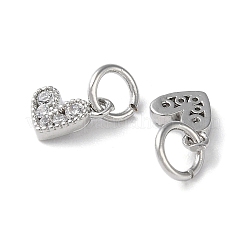 Rack Plating Brass Micro Pave Cubic Zirconia Pendants&nbsp;KK-P245-02P