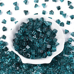 ピカソの透明ガラスビーズ  三角形  ライトシーグリーン  7.5x7.5~8.5x6~6.5mm  穴：1.4~1.6mm  約775個/ポンド&nbsp;SEED-Q039-02D