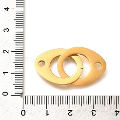 304ステンレススチールリンクリング  ティアドロップ  ゴールドカラー  37.5mm  穴：2.8mm&nbsp;STAS-D288-01C-G