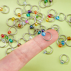 45Pcs 15 Colors 304 Stainless Steel Locking Stitch Markers&nbsp;PALLOY-FH00179