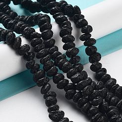 天然溶岩岩ビーズ連売り  チップ  4~6x7.5~9x7~8mm  穴：1.2mm  15.08''（38.3センチメートル）&nbsp;G-D085-A01-01