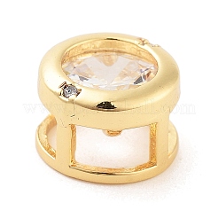 Rack Plating Brass Micro Pave Cubic Slide Charms&nbsp;KK-Z064-37G-01