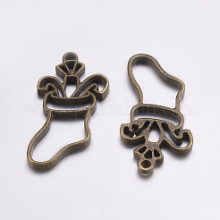 Tibetan Style Alloy Open Back Bezel Pendants&nbsp;PALLOY-L203-11AB
