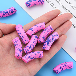 Opaque Spray Painted Acrylic Beads&nbsp;MACR-S372-001F-B06