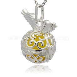 Silver Color Plated Brass Cage Pendants&nbsp;KK-J217-11S