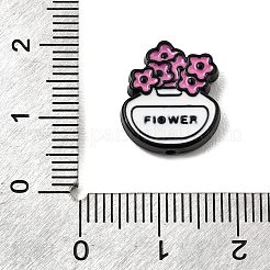合金エナメルビーズ  花  蘭  15x13x4mm  穴：1.2mm&nbsp;AL-CBA8B94-08B