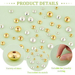 160Pcs 10 Style Brass Beads&nbsp;KK-BC0013-01