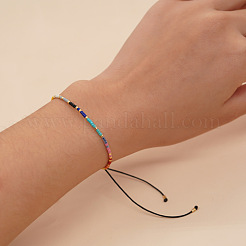 Bohemian Minimalist Glass Seed Bead Braided Bead Bracelets for Women&nbsp;PE3072