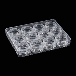 (Defective Closeout Sale:Box is Cracked )Transparent Plastic Nail Art Decorations Storage Box&nbsp;AJEW-XCP0002-12