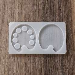 DIY製図板クリップシリコンモールド  レジン型  パレット  76x125x7mm  内径：56x65mm&nbsp;DIY-G086-04D