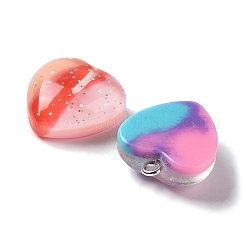 Gradient Color Translucent Resin Pendants&nbsp;RESI-P034-02P