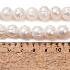 天然養殖淡水パールビーズ連売り  ポテト  古いレース  11~12mm  穴：0.6mm  約35個/連  13.78''（35センチメートル）&nbsp;PA-CBABE82-09B
