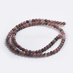 Natural Rhodonite Beads Strands&nbsp;G-K254-04-4mm