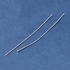 真鍮製Tピン  鉛フリー＆カドミウムフリー＆ニッケルフリー  ラウンド  銀  76mm  ヘッド：2.2mm  21ゲージ（0.7mm）&nbsp;KK-CBA1A60-11B-S