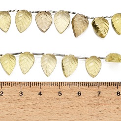 Natural Lemon Quartz(Heated) Carved Beads Strands&nbsp;GG-CBA0C95-E05