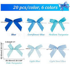 120Pcs 6 Colors Polyester Packaging Ribbon Bows&nbsp;DIY-PH0013-54