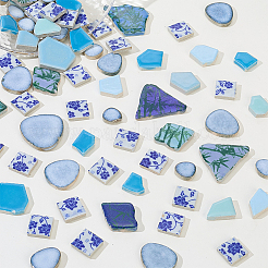 500G 4 Styles Mosaic Tiles Porcelain Cabochons&nbsp;DIY-SP0007-73