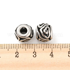 316サージカルステンレスビーズ  雲  アンティークシルバー  10x9.5mm  穴：4mm&nbsp;STAS-Q304-22AS