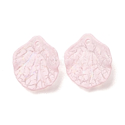 ベーキングペイントアクリルパーツ  UVメッキ  葉のチャーム  ミックスカラー  19x17x2mm  穴：1.6mm&nbsp;AC-CBA1E6C-07