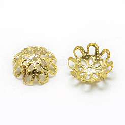 Plated Iron Fancy Bead Caps&nbsp;IFIN-S696-33G-10mm-1