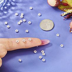 925スターリングシルバースペーサービーズ  ロンデル  銀  3x1.5mm  穴：1mm  50pc&nbsp;STER-TA0001-40B