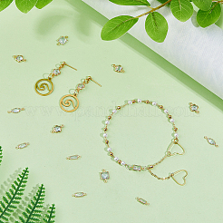 80Pcs 5 Styles Alloy Pave Clear Cubic Zirconia Connector Charms&nbsp;FIND-HS0001-D