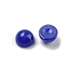 天然の白翡翠の染色カボション  半円  ブルー  4x2~2.5mm&nbsp;G-H309-03-28