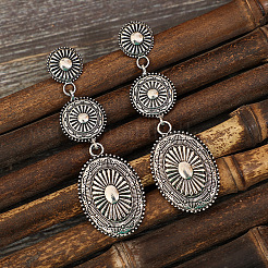 Alloy Dangle Stud Earrings&nbsp;FS-WGBC769-01
