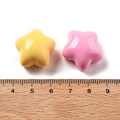 樹脂カボション  膨らんだ星  ミックスカラー  21x23x13mm&nbsp;CRES-I037-01