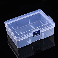 長方形のプラスチックビーズ収納ボックス  ビーズ用のジュエリーケース  小物  透明  16.5x12x6cm&nbsp;X-CON-YW0001-32