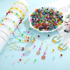 1500Pcs 15 Colors Transparent Acrylic Beads&nbsp;TACR-SZ0001-21B