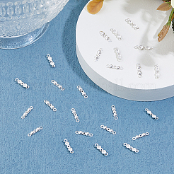 スターリングシルバーのつぶし玉カバー25個925個  1pc スエード生地スクエアシルバー研磨布  銀  6.75x3.8mm  穴：0.8mm  内径：2mm&nbsp;STER-DC0001-55