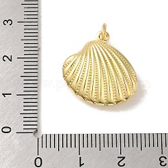 ラックメッキ真鍮チャーム  長持ちする  鉛フリー＆カドミウムフリー  シェル  18KGP本金メッキ  19.5x19x7mm&nbsp;KK-S366-15G