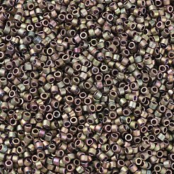 MIYUKIデリカビーズ  シリンダー  日本製シードビーズ  11/0  (db0380) マットメタリックカーキアイリス  1.3x1.6mm  穴：0.8mm  約2000PCS /ボトル  10 G /ボトル&nbsp;SEED-JP0008-DB0380