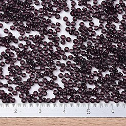 MIYUKIラウンドロカイユビーズ  日本製シードビーズ  （rr2402)透明エクストラダークスモーキーアメジスト  11/0  2x1.3mm  穴：0.8mm  約1100PCS /ボトル  10 G /ボトル&nbsp;SEED-JP0008-RR2402