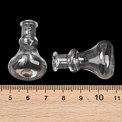 透明なガラスビーズ容器  円錐形  透明  2.15x3.35cm  内径：0.5のCM&nbsp;GLAA-G123-11