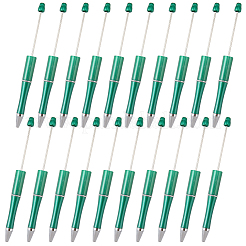 プラスチックビーズペン20本  プレスボールペン  DIYペンの装飾用  ライムグリーン  146x10.5mm&nbsp;AJEW-BM0001-44A