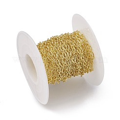 Brass Textured Oval Link Chains&nbsp;CHC-P010-06G